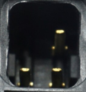Reference image — transmission pressure sensor 04799758T — native three-terminal connector-cavity detail; crop of separate gloved source photograph, not a new whole-assembly angle; external illustration, not actual stock