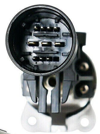 Reference image — Valvetronic actuator motor 11377603979, keyed electrical connector, native detail crop from the source composite (not a new camera angle)