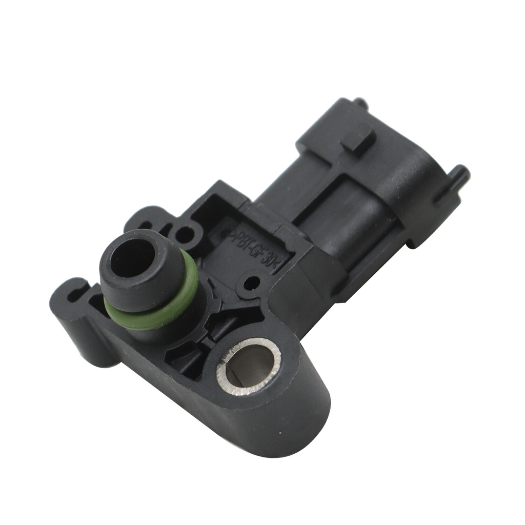Manifold Absolute Pressure Sensor reference 12591290 - oblique pressure-port side and mounting ring; reference photograph, not actual stock