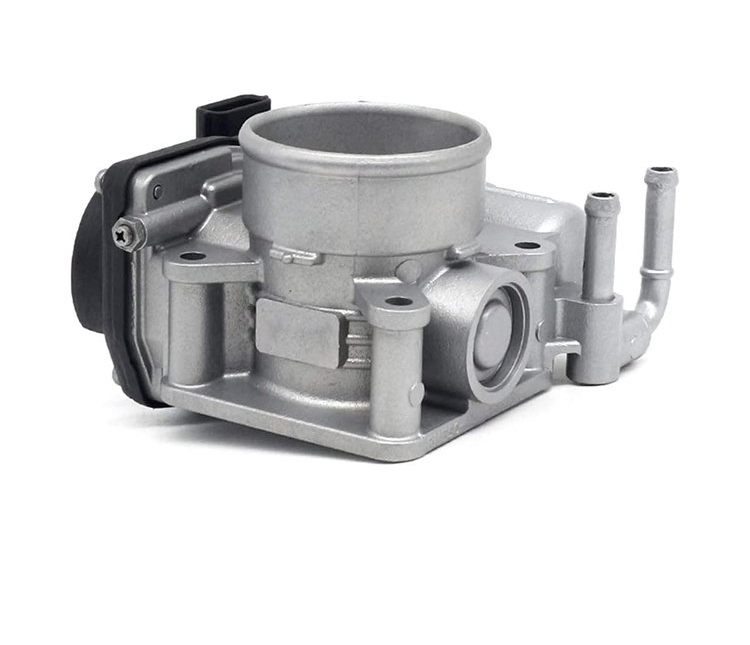 Reference image — aftermarket electronic throttle body 16119-ED000 — complete oblique body and mounting view; external supplier reference, not actual stock