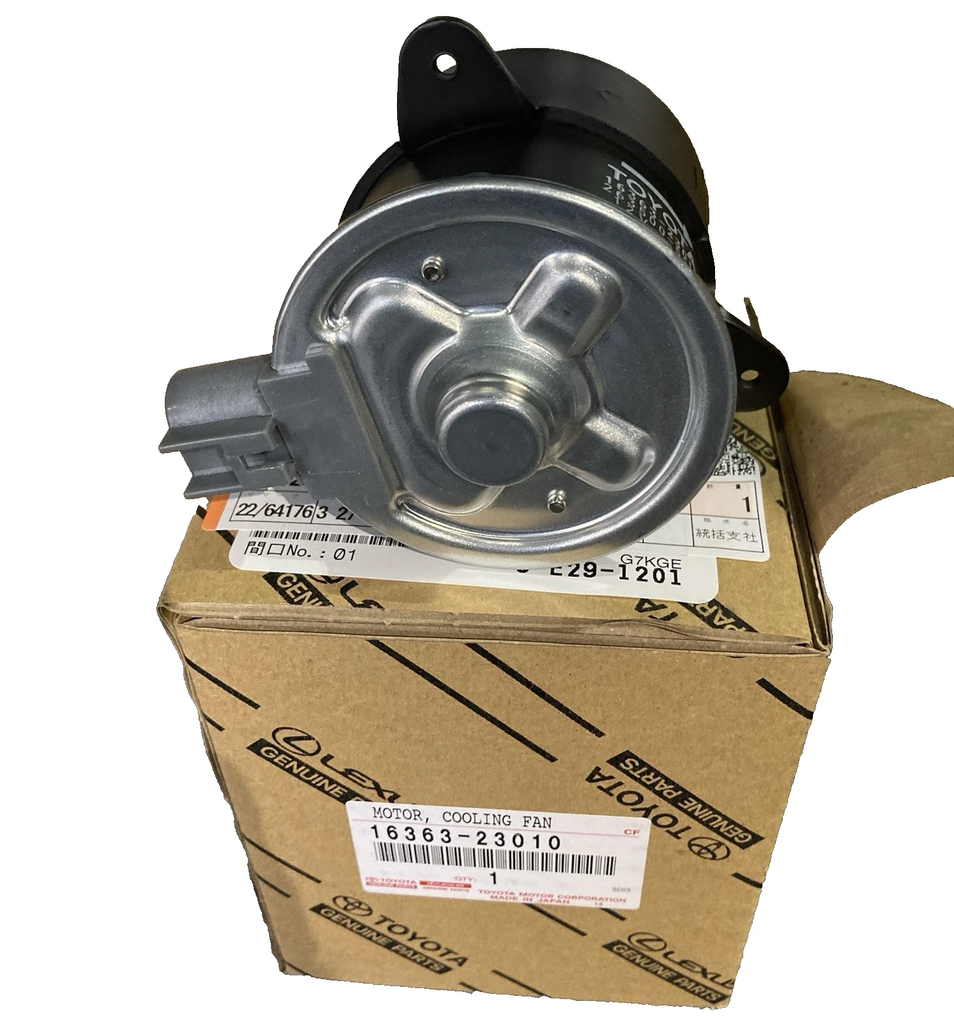 Reference image: 16363-23010 motor rear cover and integral connector; original-source packaging only; external illustration, not actual stock