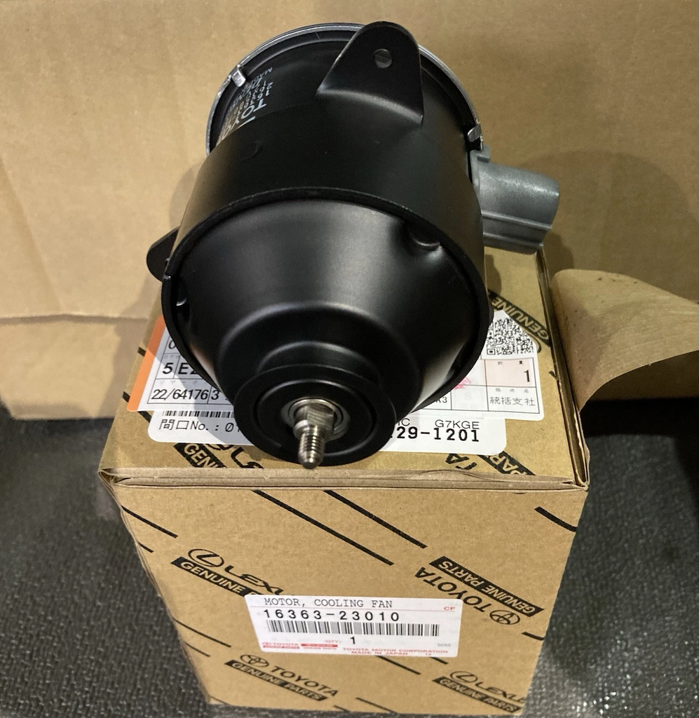 Reference image: 16363-23010 motor drive shaft and mounting ears; original-source packaging only; external illustration, not actual stock