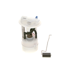 Load image into Gallery viewer, Reference image — aftermarket fuel pump module 17040-9U01B — complete module, top socket and separate float arm; external Bosch reference, not actual stock