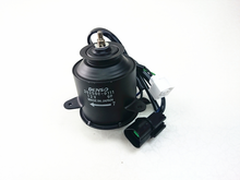 Load image into Gallery viewer, Reference image — cooling fan motor 262500-0111 — complete front/side motor view with output shaft, three mounting ears and attached connectors; external illustration, not actual stock