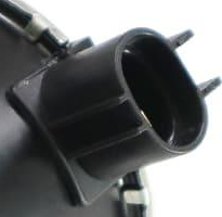 Load image into Gallery viewer, Reference image — cooling fan motor 263500-5480 — native same-photo detail of connector opening and external keying; not an additional angle; external illustration, not actual stock