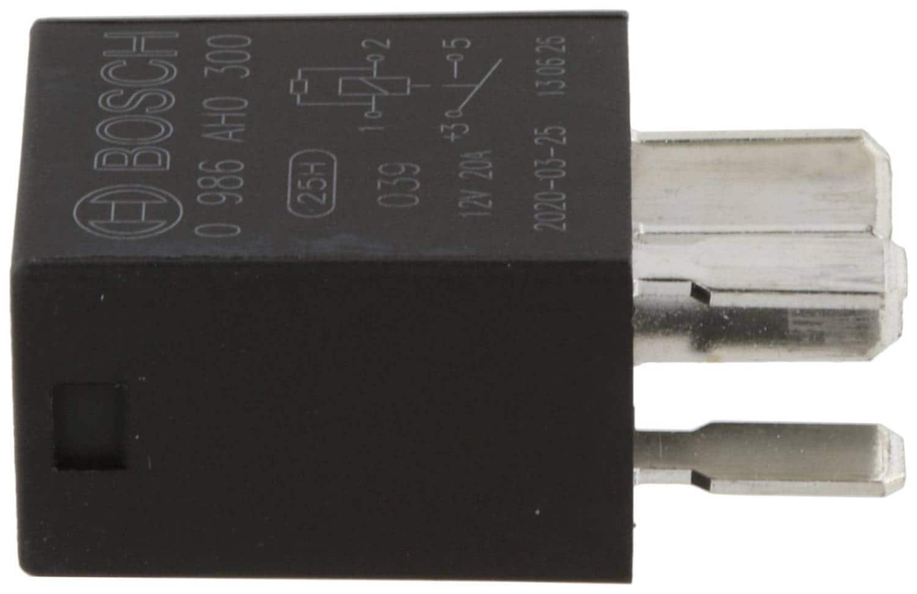 28300-21020 external reference image of a cross-referenced relay — right-side housing and blade-terminal profile; supplied aftermarket brand may differ