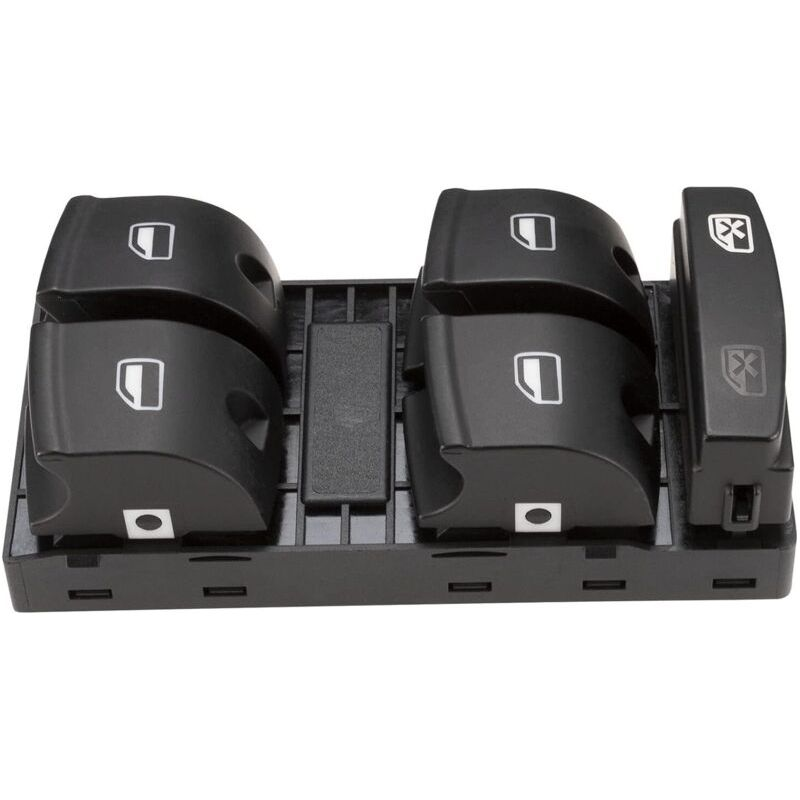 Reference image — aftermarket master power-window switch 4F0-959-851 — whole switch front view with four window rockers and separate lock control; external reference, not actual stock