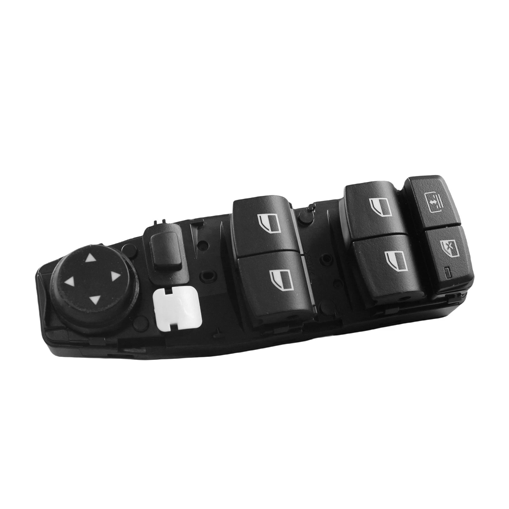 Reference image — aftermarket window switch 61319218481 — upper switch face, window rockers and mirror adjustment controls; not actual stock