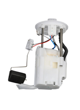 Load image into Gallery viewer, Reference image — aftermarket fuel pump module 77020-06401 — complete module rear view with rectangular float and sender; external aftermarket reference, not actual stock