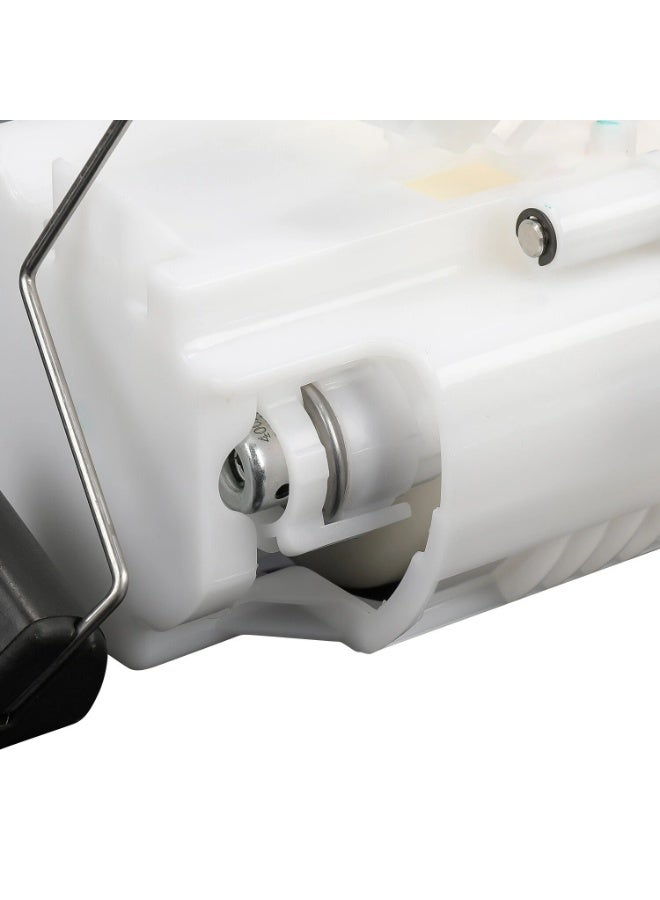 Reference image — aftermarket fuel pump module 77020-06401 — native lower reservoir and metal-port retention detail; external aftermarket reference, not actual stock
