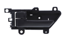 Load image into Gallery viewer, 82610-3J000 black LH interior handle - front face and mounting-ear reference view; third-party reference, not actual stock photo