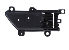 Load image into Gallery viewer, 82610-3J000 black LH interior handle - reverse mechanism and return-spring reference view; third-party reference, not actual stock photo