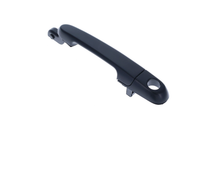 Load image into Gallery viewer, Reference photograph - front-left black exterior door handle 82650-1E000 without separate base - angled front and side view with complete end and tab outline