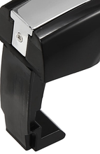 Load image into Gallery viewer, Reference photograph - 82651-3L000 black main exterior handle with chrome-colored insert, handle only - front end plate and mounting leg, with adjacent grip cropped