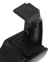 Load image into Gallery viewer, Reference photograph - 82651-3L000 black main exterior handle with chrome-colored insert, handle only - opposite face of the large mechanical foot, rectangular side opening and base; partial detail