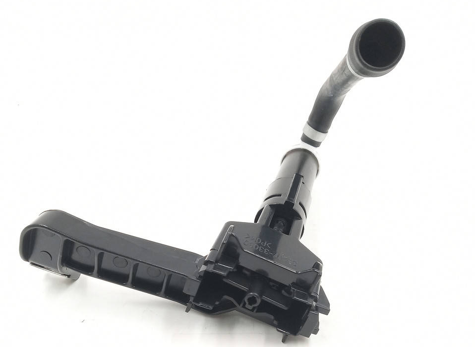 Reference image — right-hand headlamp washer nozzle85207-33030 — whole right-hand nozzle/cylinder, hose and mounting-carrier reference view; external illustration, not actual stock