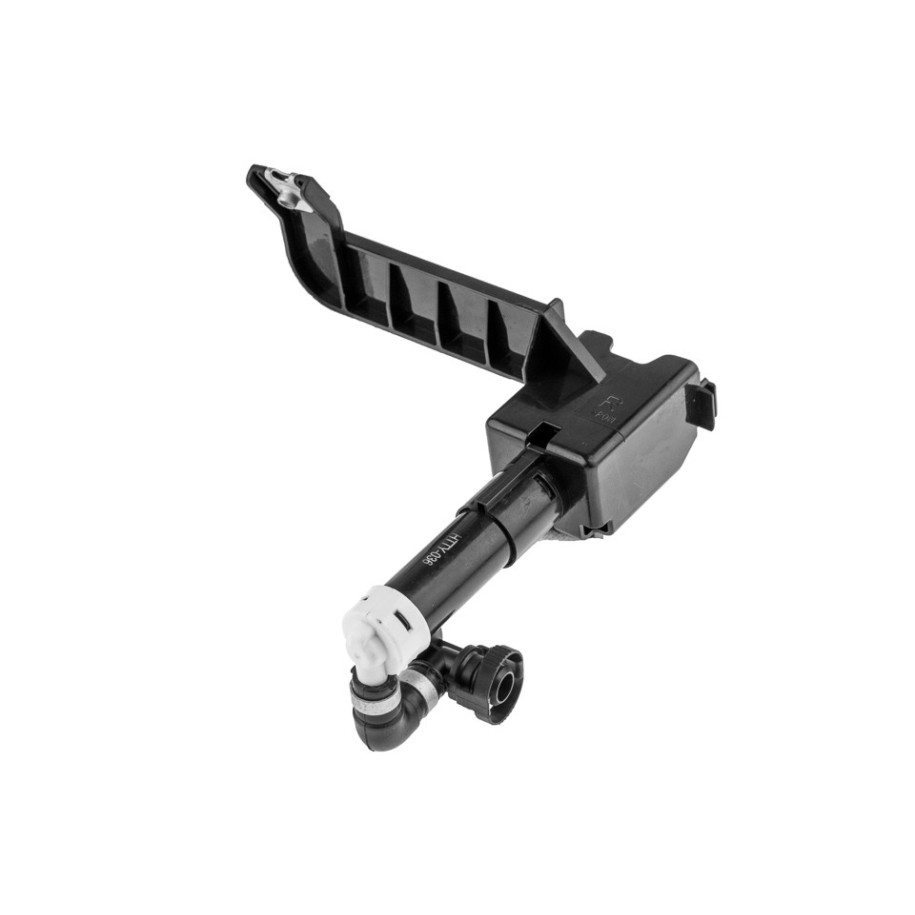 Reference image — right headlamp washer nozzle assembly 85207-53040 — opposite oblique whole assembly, ribbed mounting arm and fixing eye; external illustration, not actual stock