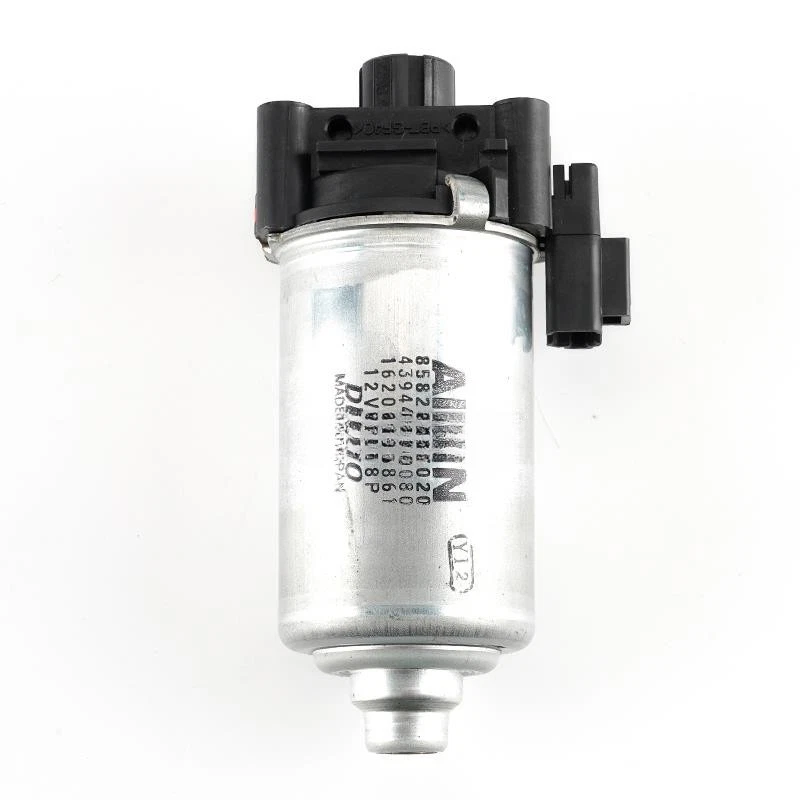 Reference image 2: 85820-33020 power-seat motor — straight motor-body and connector-side view; supplied aftermarket brand may differ.