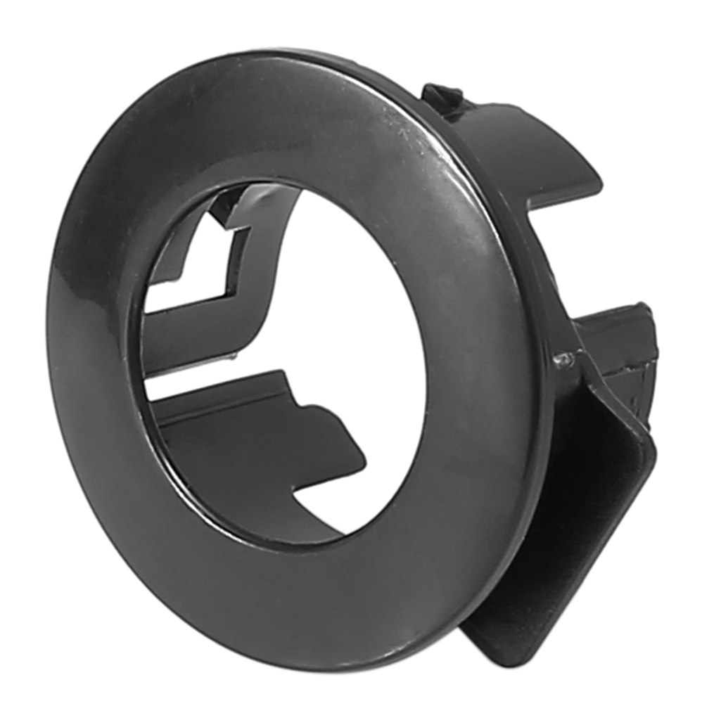 Reference image for 89348-28100-C0 black parking sensor retainer — whole single retainer, tilted front rim and internal slots reference view