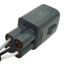 Load image into Gallery viewer, Reference image — downstream oxygen sensor 89465-0D220, native close-up of four-wire connector rear and molded markings