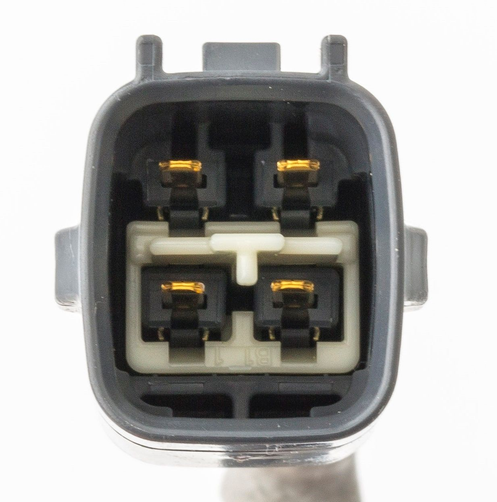 Reference image — aftermarket air-fuel ratio sensor 89467-12100 — actual four-terminal keyed connector face; external Denso direct-fit reference, not actual stock