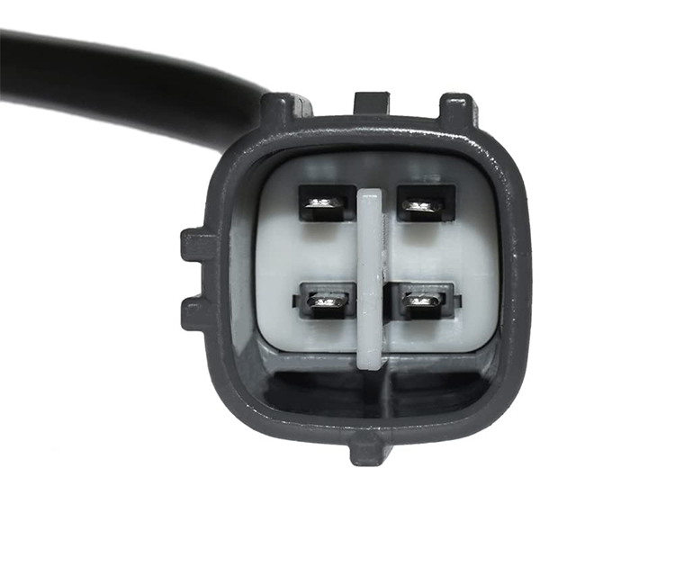 Reference image — air-fuel ratio sensor 89467-35100, original connector-face close-up showing four contacts, divider and external keying