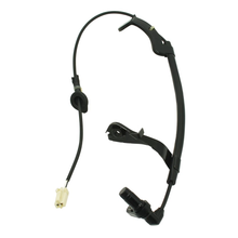 Load image into Gallery viewer, Reference image — rear-left ABS wheel speed sensor 89546-08020, oblique complete assembly showing sensor tip, brackets and connector