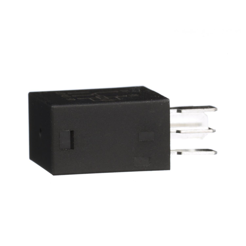 Reference image — aftermarket automotive relay 90987-04004 — long side profile and terminal projection; reference markings and surface material preserved, not actual stock