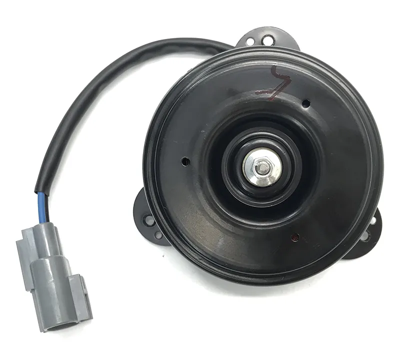 Reference image — cooling fan motor APW950174 — complete front motor view with attachment face, three mounting ears and lead; external illustration, not actual stock