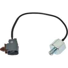 Load image into Gallery viewer, Reference image — knock sensor FP39E1T14875 (FP39 / E1T14875 markings), complete sensor and lead, keyed connector face and threaded end