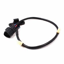 Load image into Gallery viewer, Reference image — crankshaft position sensor J5T25181, complete sensor, harness and connector oblique view