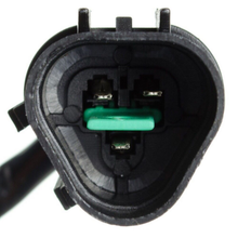 Load image into Gallery viewer, Reference image — crankshaft position sensor J5T25181, native source connector-face close-up showing three terminals and green key