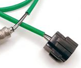 Load image into Gallery viewer, Reference image — oxygen sensor L813-18-861B — native lead-entry and connector-rear detail from the same photo as image 1; not another camera angle; external illustration, not actual stock