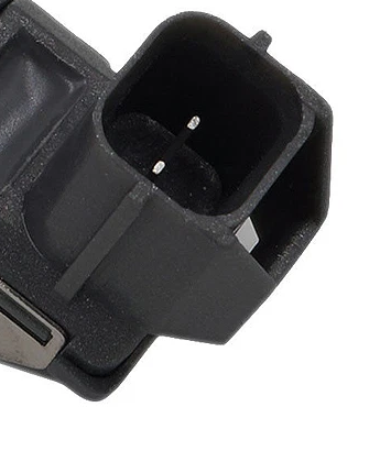 Reference image: Native detail crop of reference two-pin connector and locating/latch geometry — MR587688
