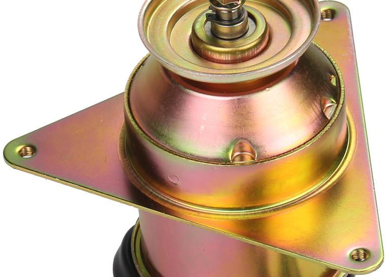 Reference image — TIY-3144 cooling fan motor; native three-point mounting-bracket and housing relationship detail; partial component crop, not another angle. Supplied aftermarket brand and packaging may differ.