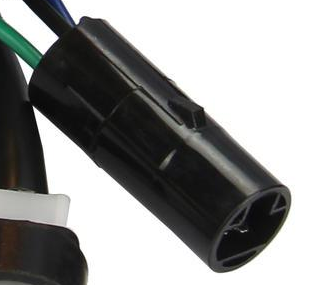 Reference image — TIY-3144 cooling fan motor; native black connector exterior and visible opening detail; unseen contacts are not implied. Supplied aftermarket brand and packaging may differ.