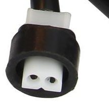 Reference image — TIY-3144 cooling fan motor; native white-insert connector opening detail; partial component crop, not another angle. Supplied aftermarket brand and packaging may differ.