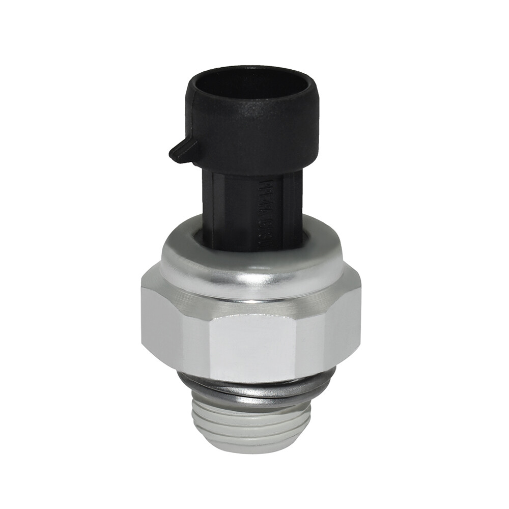Oil Pressure Sensor 12573107 - Marked connector stem and hex body angled from one side (reference photo, not actual stock)