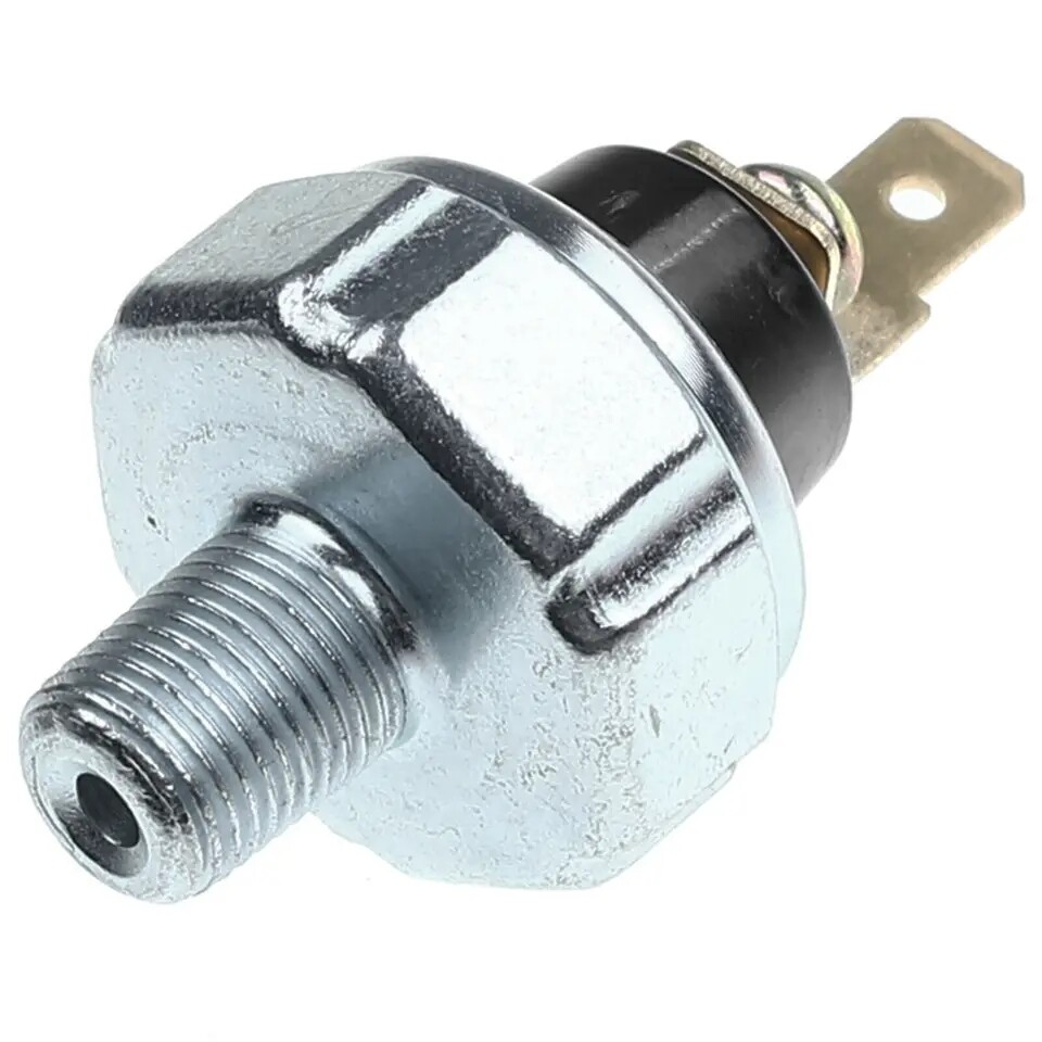 Oil-pressure switch replacement reference 1258A002, thread and pressure-port oblique view