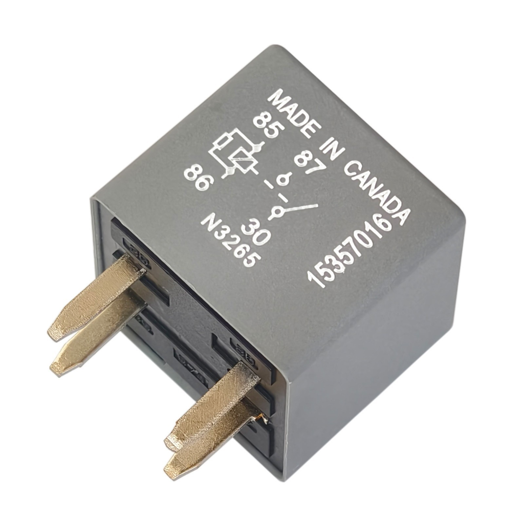 Automotive Relay reference 3F2T-14B192-CA, diagram side and terminal oblique