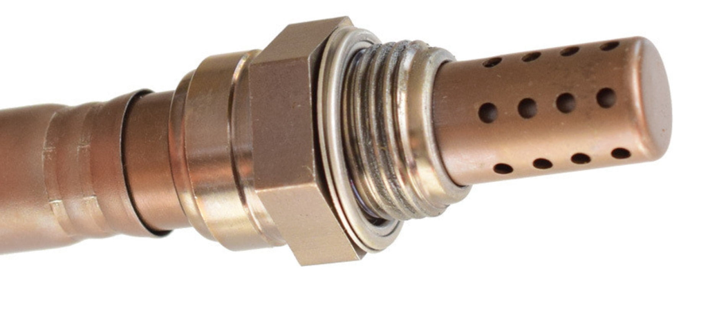 Oxygen sensor 89465-30250 — Native probe, threaded seat and hex detail; fingers excluded by crop (reference image)