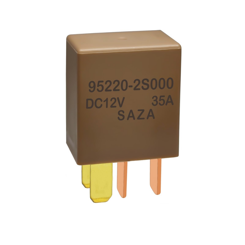Power relay 95220-2S000 - complete single relay front and terminal lengths; reference photograph, not actual stock