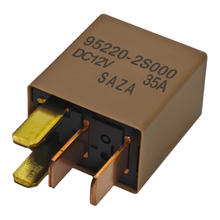 Load image into Gallery viewer, Power relay 95220-2S000 - marked face and four terminals oblique; reference photograph, not actual stock