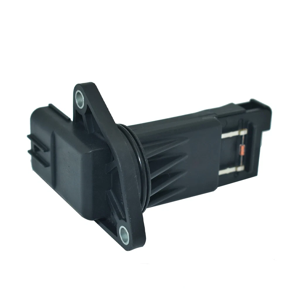 E5T62371 mass air flow sensor reference image — Complete sensor oblique view with sensing probe; not actual stock