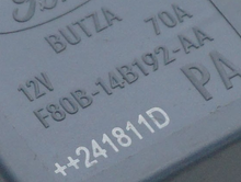 Load image into Gallery viewer, Relay F80B-14B192-AA marking — native cropped source detail, not separate viewpoint
