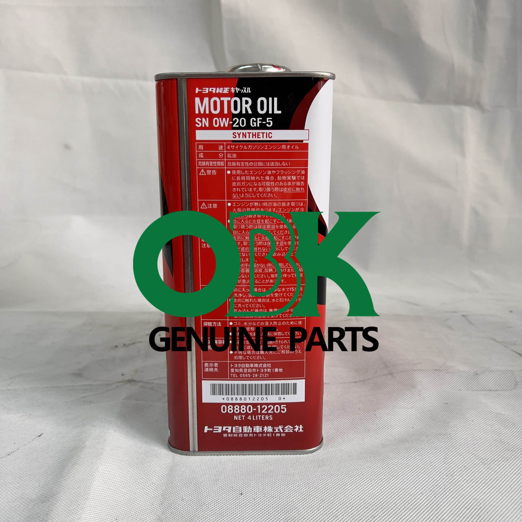 0W-20 MOTOR OIL engine oil for toyota  4 liter 08880-12205