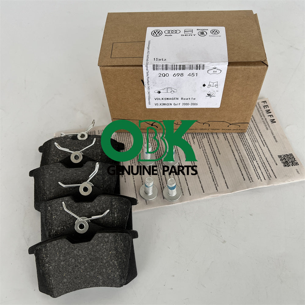 OE NUMBER 2Q0698451: BRAKE PAD SET, BRAKE DISC AND PADS SET