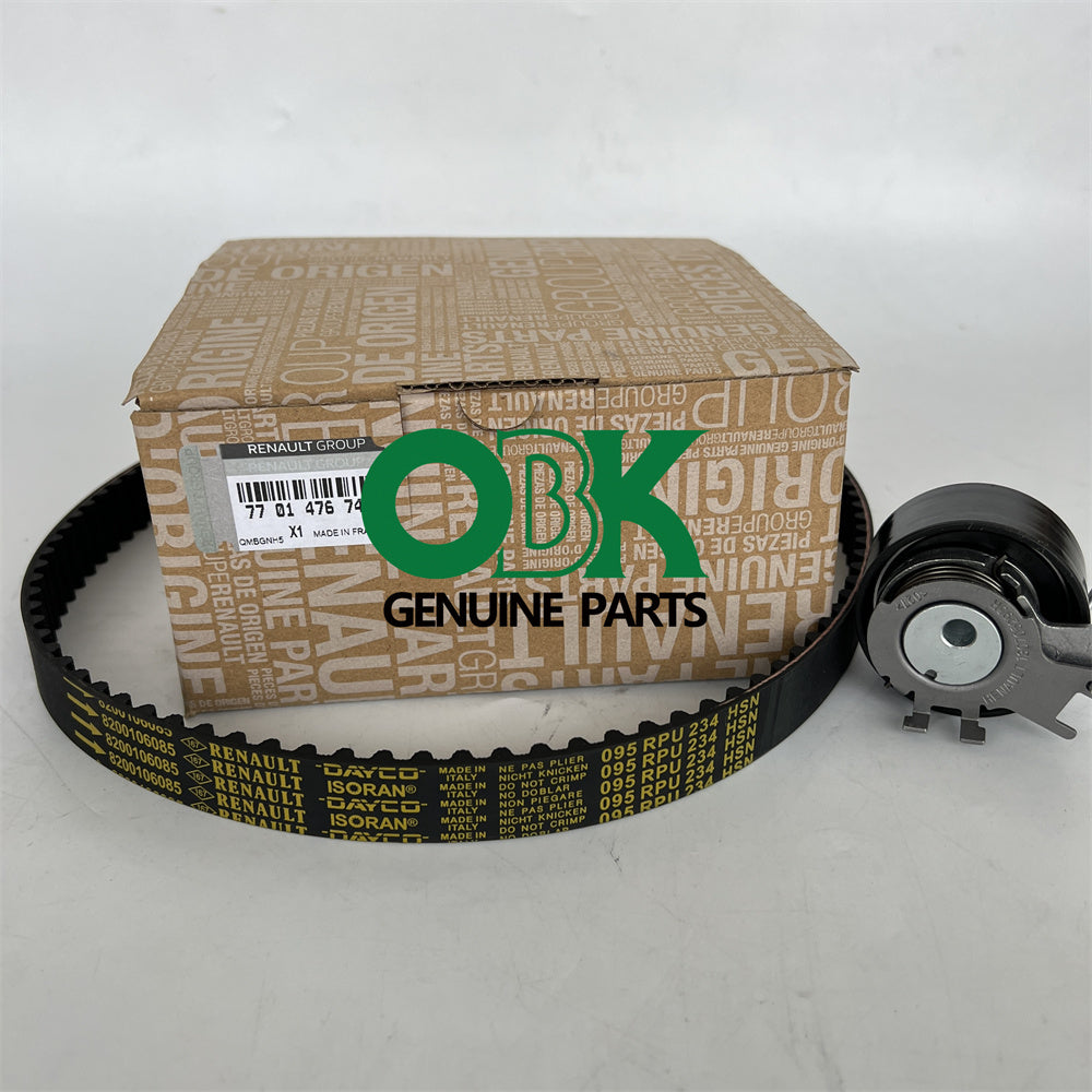 OE NUMBER 7701476745: TIMING BELT KIT, TIMING BELT TENSIONER PULLEY, WATER PUMP AND TIMING BELT KIT