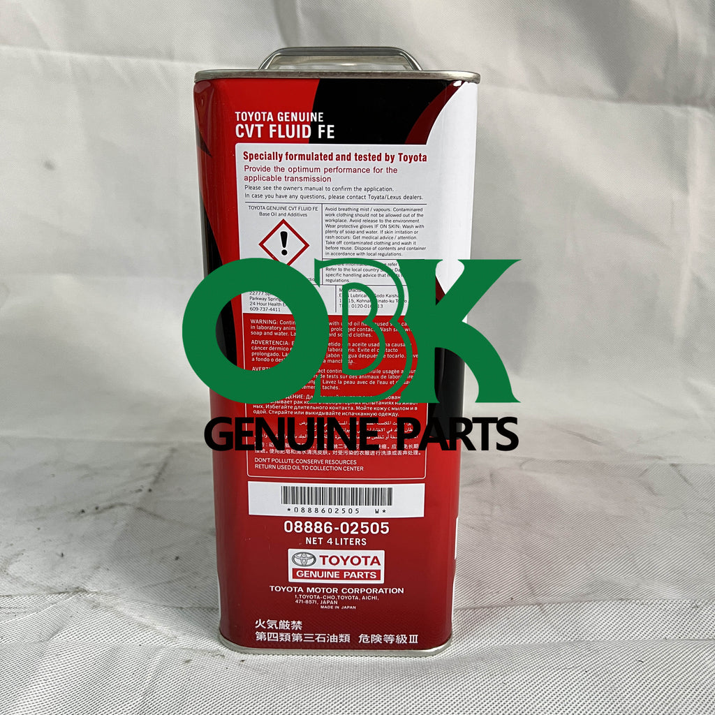 0w-20 gearbox oil for Toyota 4 liter 08886-02505